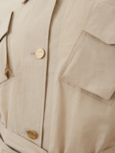 Load image into Gallery viewer, Sealup Elegant Beige Cotton Saharan Jacket