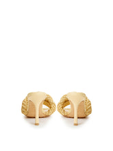 Load image into Gallery viewer, Bottega Veneta Elegant Beige Raffia Heeled Sandal Mules