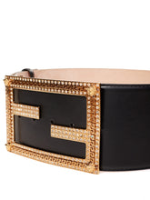 Load image into Gallery viewer, Fendace Elegant Crystal-Studded Leather Belt