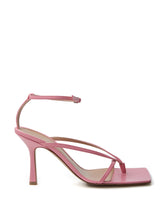 Load image into Gallery viewer, Bottega Veneta Elegant Pink Nappa Leather Stretch Sandals