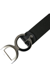 Load image into Gallery viewer, Dolce & Gabbana Black Leather Silver Logo Metal Buckle Belt