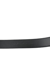Load image into Gallery viewer, Dolce & Gabbana Black Calf Leather Silver Metal Buckle Belt