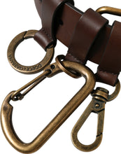 Load image into Gallery viewer, Dolce & Gabbana Brown Calf Leather Gold Metal Buckle Belt