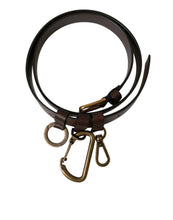Load image into Gallery viewer, Dolce & Gabbana Brown Calf Leather Gold Metal Buckle Belt