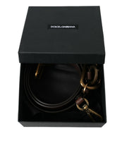 Load image into Gallery viewer, Dolce & Gabbana Brown Calf Leather Gold Metal Buckle Belt