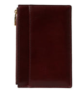 Load image into Gallery viewer, Dolce & Gabbana Maroon Leather DG Amore Zip Card Holder Wallet