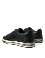 Load image into Gallery viewer, Dolce & Gabbana Black Croc Exotic Leather Men Casual Sneakers Shoes