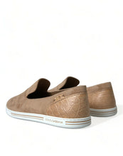 Load image into Gallery viewer, Dolce & Gabbana Beige Suede Caiman Men Loafers Slippers Shoes
