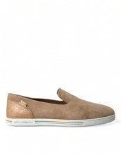 Load image into Gallery viewer, Dolce & Gabbana Beige Suede Caiman Men Loafers Slippers Shoes