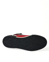 Load image into Gallery viewer, Dolce & Gabbana Black Red Leather High Top Miami Sneakers Shoes