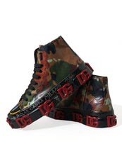 Load image into Gallery viewer, Dolce & Gabbana Multicolor Camouflage High Top Sneakers Shoes