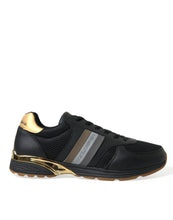 Load image into Gallery viewer, Dolce & Gabbana Black Leather Low Top  Sneakers Shoes