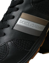 Load image into Gallery viewer, Dolce & Gabbana Black Leather Low Top  Sneakers Shoes