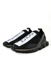 Load image into Gallery viewer, Dolce & Gabbana Black White Slip On Sneakers Sorrento Shoes
