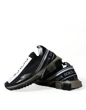 Load image into Gallery viewer, Dolce & Gabbana Black White Slip On Sneakers Sorrento Shoes