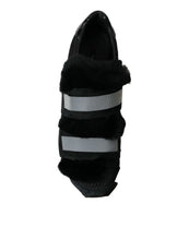 Load image into Gallery viewer, Dolce & Gabbana Black Fur Embellished Suede Sneakers Shoes
