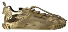 Load image into Gallery viewer, Dolce & Gabbana Elegant Gold Lace-Up NS1 Sneakers