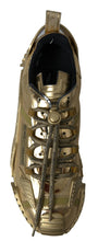 Load image into Gallery viewer, Dolce & Gabbana Elegant Gold Lace-Up NS1 Sneakers