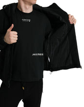 Load image into Gallery viewer, Dolce & Gabbana Black Cotton Hooded Logo Bomber Jacket