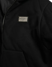 Load image into Gallery viewer, Dolce & Gabbana Black Cotton Hooded Logo Bomber Jacket