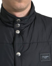 Load image into Gallery viewer, Dolce & Gabbana Black Polyester Padded Vest Logo Jacket
