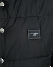 Load image into Gallery viewer, Dolce & Gabbana Black Polyester Padded Vest Logo Jacket