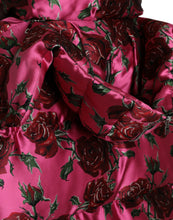 Load image into Gallery viewer, Dolce & Gabbana Pink Roses Pattern Hooded Padded Zip Jacket