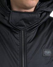 Load image into Gallery viewer, Dolce & Gabbana Black Polyester Hooded Logo Full Zip Jacket