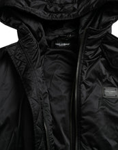 Load image into Gallery viewer, Dolce & Gabbana Black Polyester Hooded Logo Full Zip Jacket