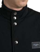 Load image into Gallery viewer, Dolce & Gabbana Black Rayon Buttoned Vest Logo Jacket