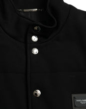 Load image into Gallery viewer, Dolce & Gabbana Black Rayon Buttoned Vest Logo Jacket