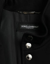 Load image into Gallery viewer, Dolce & Gabbana Black Rayon Buttoned Vest Logo Jacket