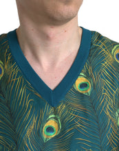 Load image into Gallery viewer, Dolce & Gabbana Green Peacock Feather Pullover Sweater