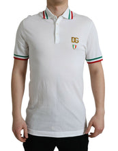 Load image into Gallery viewer, Dolce & Gabbana White Logo Collared Short Sleeve T-shirt