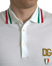 Load image into Gallery viewer, Dolce & Gabbana White Logo Collared Short Sleeve T-shirt