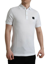 Load image into Gallery viewer, Dolce & Gabbana White Logo Collared Short Sleeve T-shirt