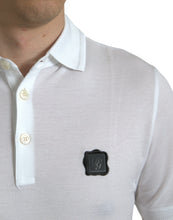 Load image into Gallery viewer, Dolce & Gabbana White Logo Collared Short Sleeve T-shirt