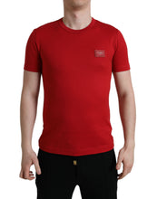 Load image into Gallery viewer, Dolce & Gabbana Red Logo Plaque ShortSleeve Crewneck T-shirt