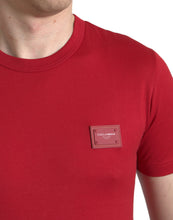 Load image into Gallery viewer, Dolce & Gabbana Red Logo Plaque ShortSleeve Crewneck T-shirt