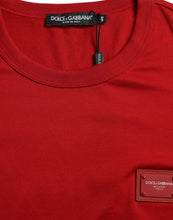 Load image into Gallery viewer, Dolce & Gabbana Red Logo Plaque ShortSleeve Crewneck T-shirt