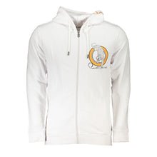 Load image into Gallery viewer, Cavalli Class Sleek White Designer Hoodie with Zip Detail
