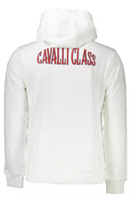 Load image into Gallery viewer, Cavalli Class Elegant White Hooded Sweatshirt with Embroidery Detail