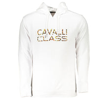 Load image into Gallery viewer, Cavalli Class Elegant White Hooded Sweatshirt with Logo Print