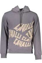 Load image into Gallery viewer, Cavalli Class Elegant Gray Hooded Sweatshirt in Regular Fit