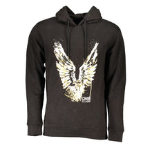 Load image into Gallery viewer, Cavalli Class Sleek Black Hooded Sweater with Logo