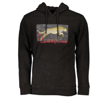 Load image into Gallery viewer, Cavalli Class Sleek Black Hooded Sweatshirt with Logo