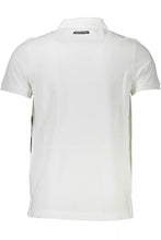 Load image into Gallery viewer, Cavalli Class Elegant White Cotton Polo with Chic Print
