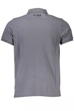 Load image into Gallery viewer, Cavalli Class Sleek Gray Cotton Polo with Classic Print