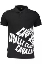 Load image into Gallery viewer, Cavalli Class Elegant Short-Sleeved Black Polo