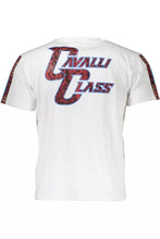 Load image into Gallery viewer, Cavalli Class Elegant White Cotton Tee with Designer Print